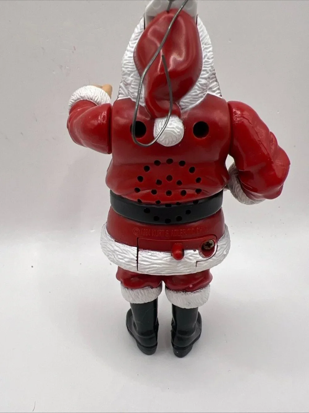 WORKS 1994 Santa's Action World Kurt Adler Talking Santa Christmas Ornament 5.5